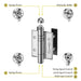 K51P-C3 | Adjustable Heavy Duty Gate Hinges Mechanical Self-Closing | Stainless Steel 304 - Full Surface | 3 Pack - Waterson Multi-function Closer Hinge