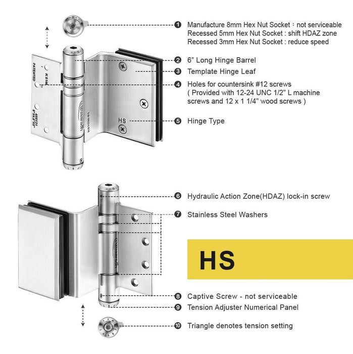 heavy duty glass door hinges