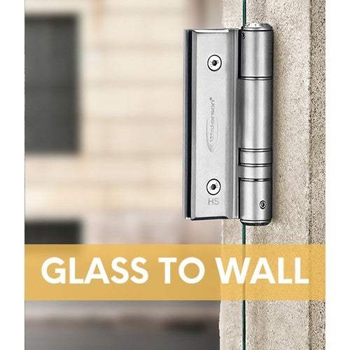 glass to wall hinges