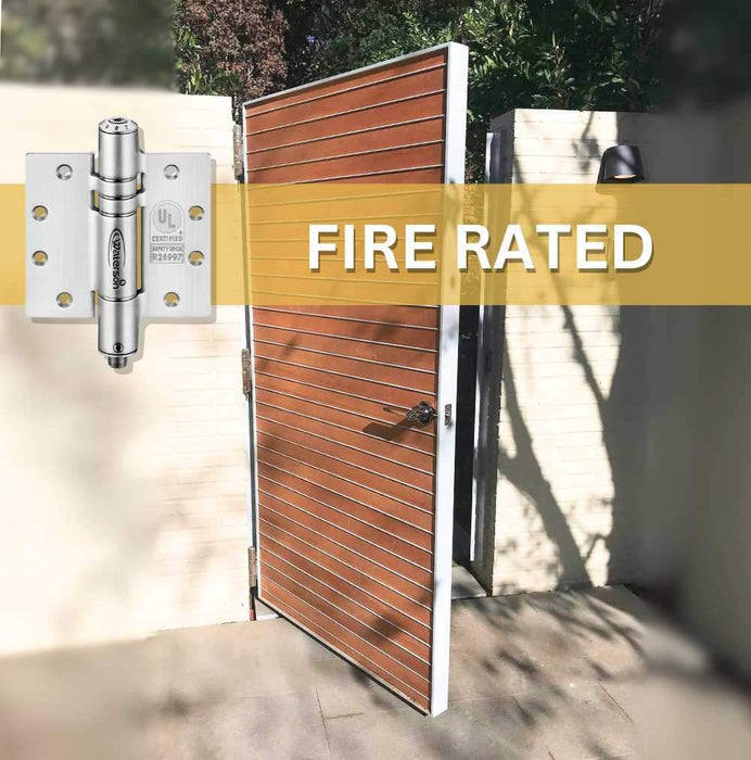 K51M-450-A3 | Mechanical Adjustable Gate Door Hinges | 4.5” x 4.5” | Fire-rated Stainless Steel | 3 Pack - Waterson Multi-function Closer Hinge