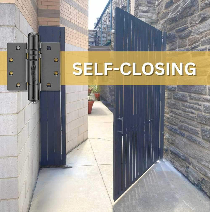 K51M-450-A3 | Mechanical Adjustable Gate Door Hinges | 4.5” x 4.5” | Fire-rated Stainless Steel | 3 Pack - Waterson Multi-function Closer Hinge