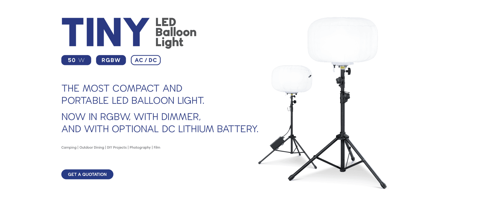 50W TINY LED Balloon Light Tower - Waterson Multi-function Closer Hinge