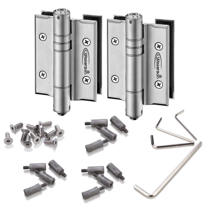 2pcs Glass to Glass Pool Gate Hinge | Hold Open | SST304 | K51GG-D2