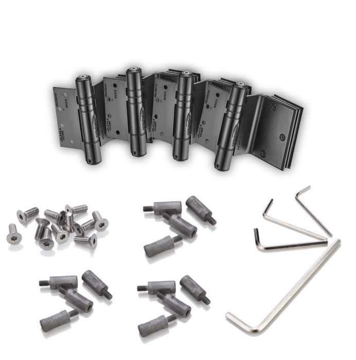 4pcs Soft Closing Hinges for Glass Doors  - Glass to Frame | SST304 | K51GM-B4