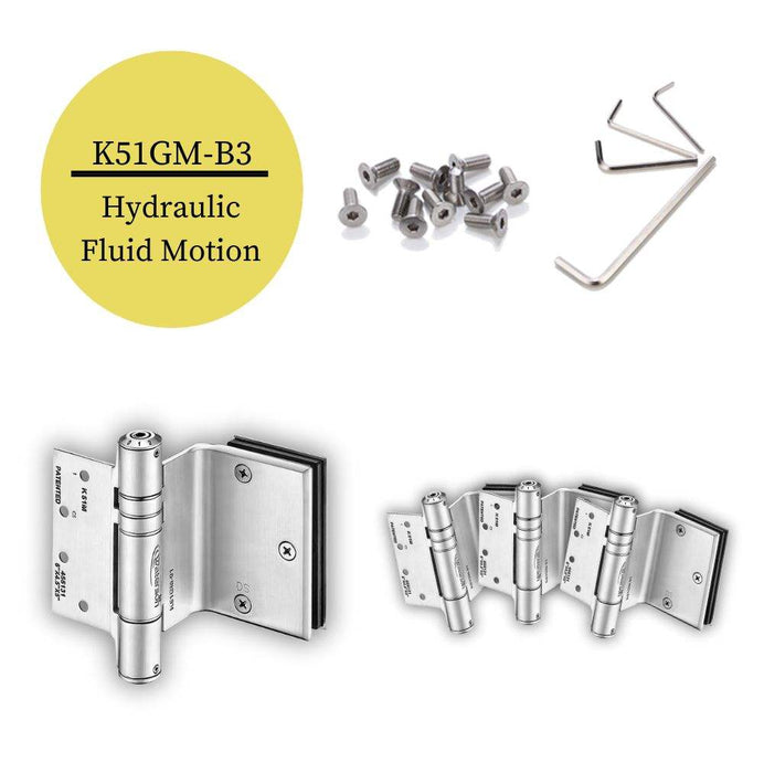 Commercial glass door hinges