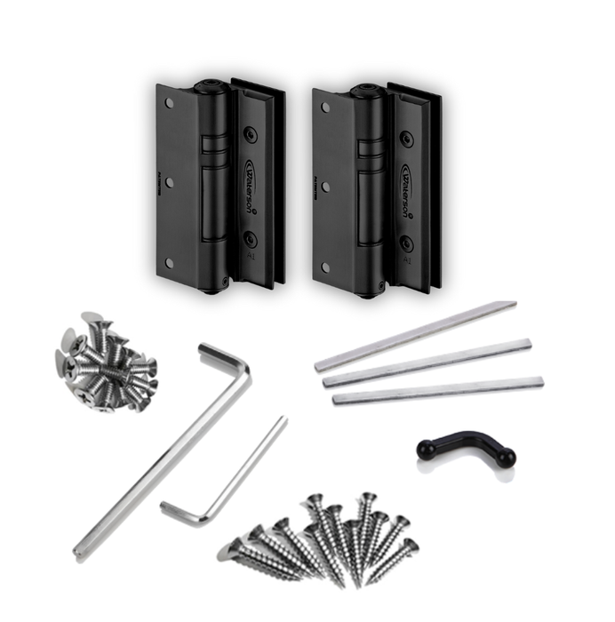 2pcs Glass Wall Office Door Hinge - Glass to Wall  | SST304 | K51GWL-D2