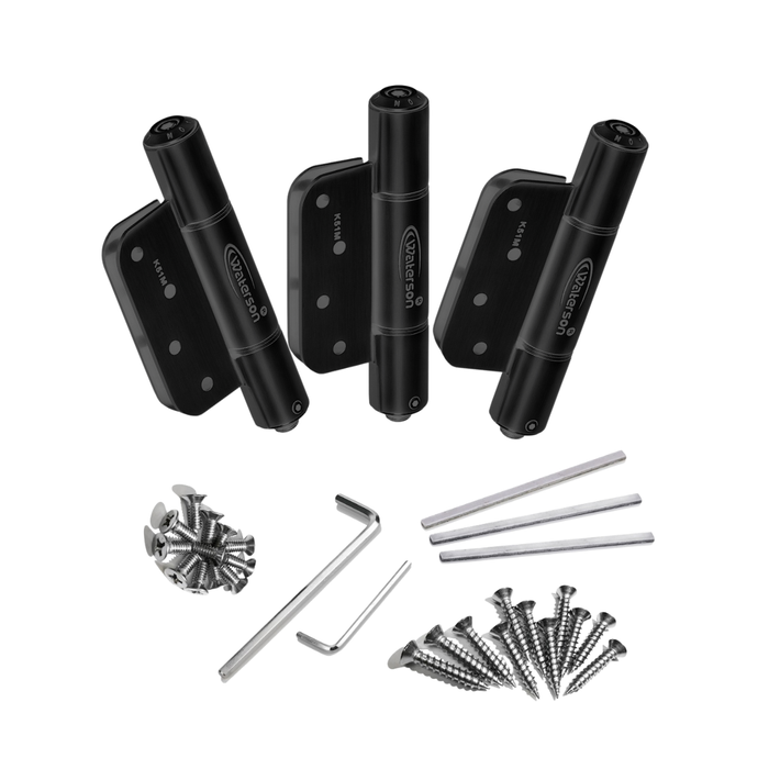 3pcs Hydraulic 4 Inch Spring Hinge 5/8 Radius | Hold Open | 7ft | SS304 | K51M-400-D3-58R