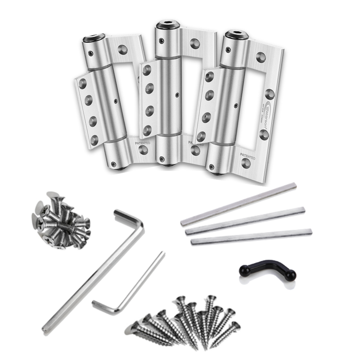 3pcs W41K-D3  | Hydraulic Hybrid Interfold Self Closing Hinge | Residential Aluminum hinge