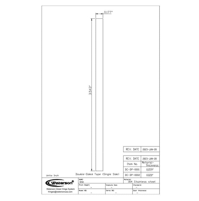 metal door shim