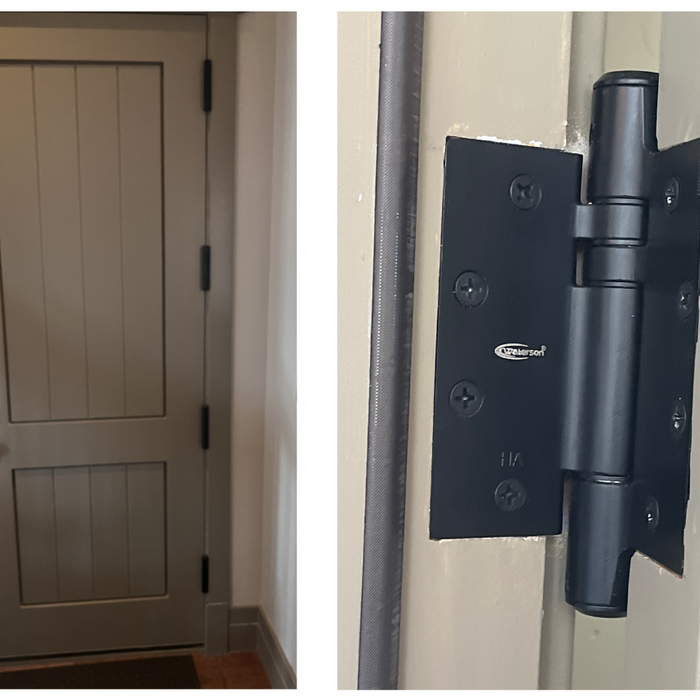 black garage door hinges