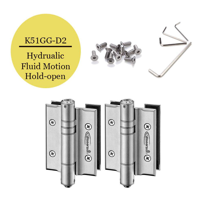2pcs Glass Shower Door with Hinges | Hydraulic | 6ft | 150 lbs | 5/16”-1/2” Thick | SS304 | K51GG-B2/D2