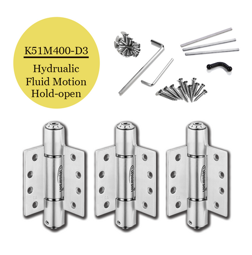 Heavy Duty Hydraulic Hybrid Self Closing Hinge with Hold Open