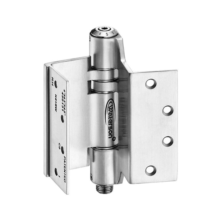 K51L-SWRH-450-C3 | Heavy Duty Mechanical Swing Clear Hinge with Hold Open | 4.5” x 4.5” | Fire-rated Stainless Steel | 3 Pack - Waterson Multi-function Closer Hinge
