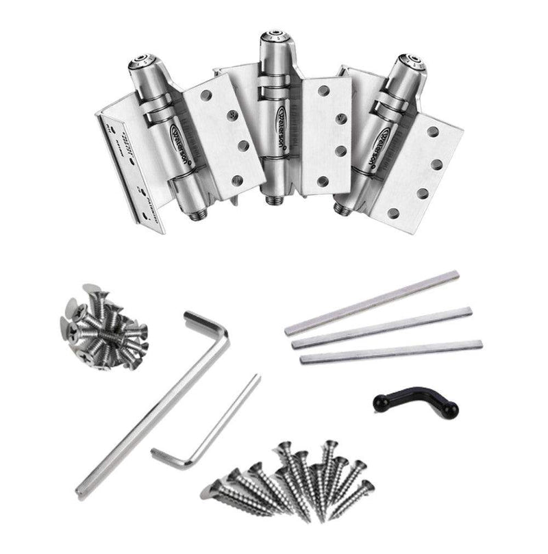K51L-SWRH-450-A3 | Mechanical Adjustable Swing Clear Hinge | 4.5” x 4.5” | Fire-rated Stainless Steel | 3 Pack - Waterson Multi-function Closer Hinge