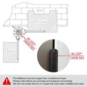 Waterson residential door hinge barrel size guide