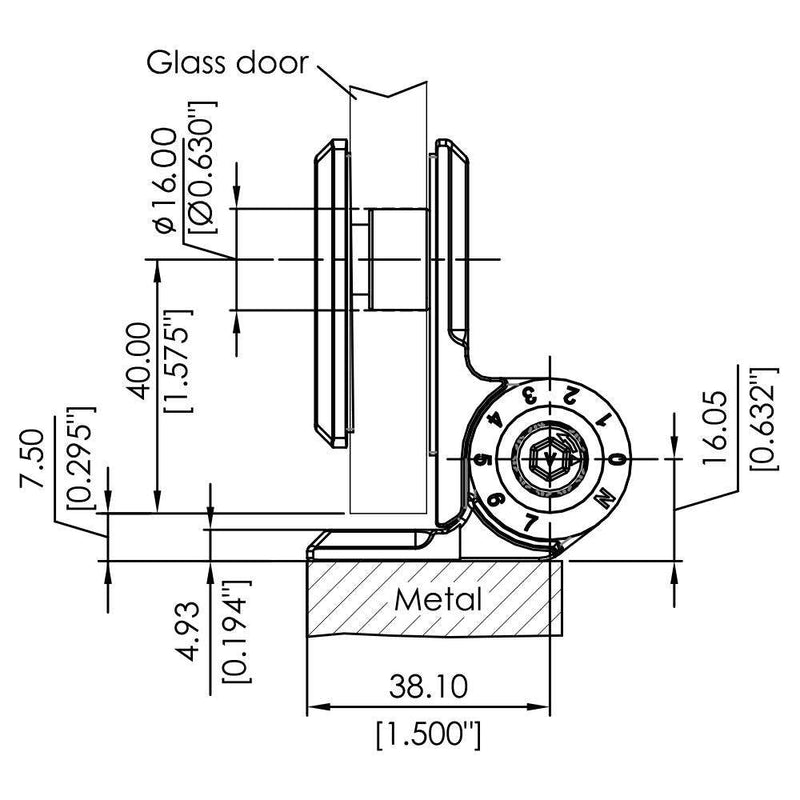 stainless steel glass door hinges
