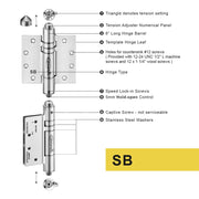 marine grade 316 stainless steel gate hinges