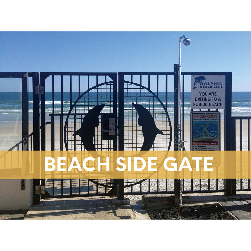self closing gate hinge beach side application