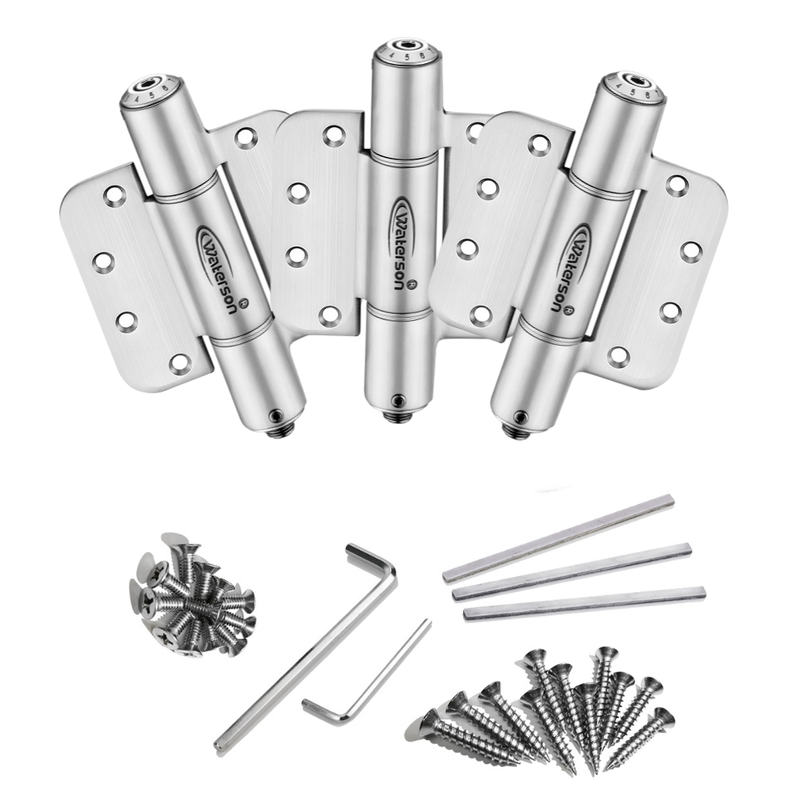 3pcs 4 inch door hinge 5/8 radius | Mechanical | Hold Open | 4x4 | 7ft | 260 lbs | 1 3/8” - 1 3/4” Thick | SS304 | K51M-400-C3-58R