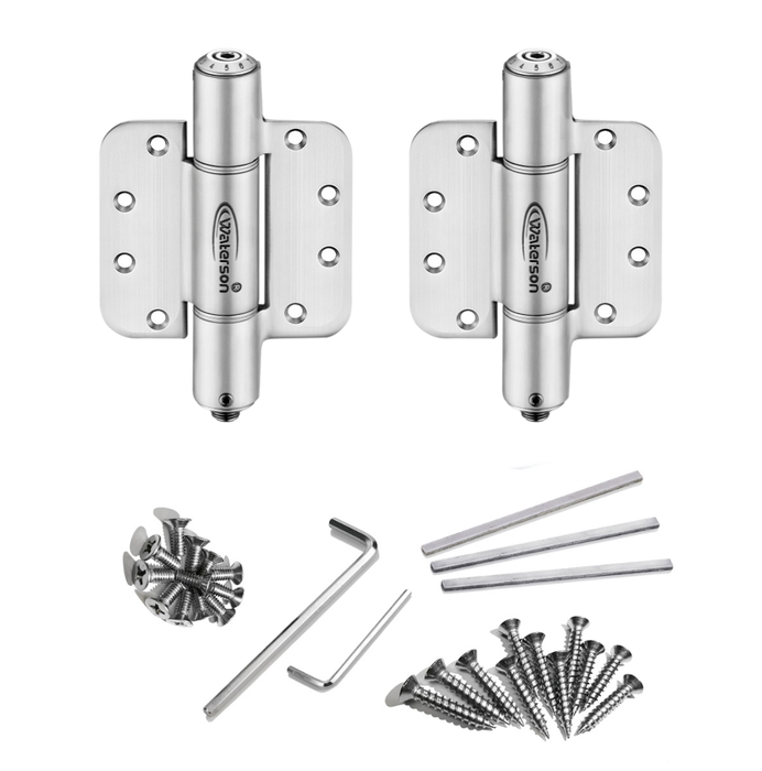 2pcs 5/8 Radius Hinges | Mechanical | Fire Rated | 4x4 | 6ft | 150 lbs | 1 3/8” - 1 3/4” Thick | SS304 | K51M-400-A2-58R