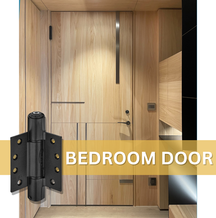 3pcs Soft Closing Bedroom Door Hinges | Fire Rated | 4x4 | 7ft | 260 lbs | 1 3/8” - 1 3/4” Thick | SS304 | K51M-B3