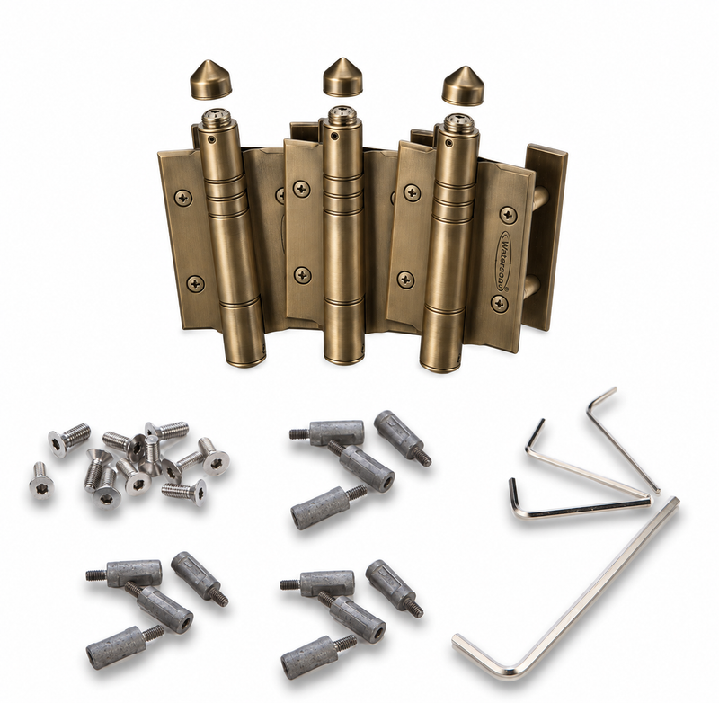 3pcs Self Closing Pool Gate Hinges | Mechanical | Weldable | 7ft | 260 lbs | 1” to 4” Thick | SS316 | K51P-A3-316