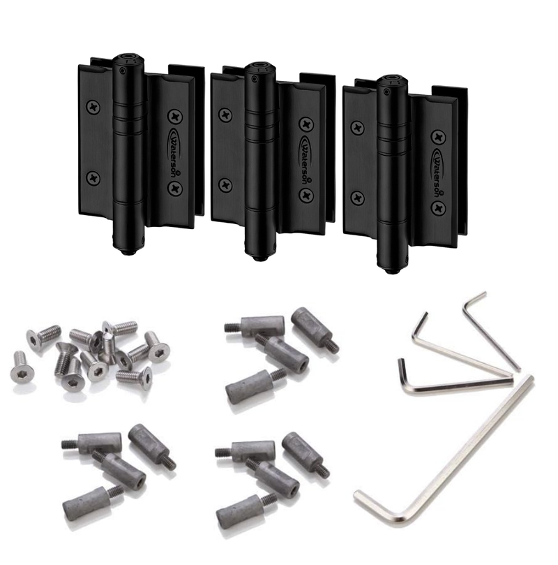 Waterson glass to glass hinge flat black