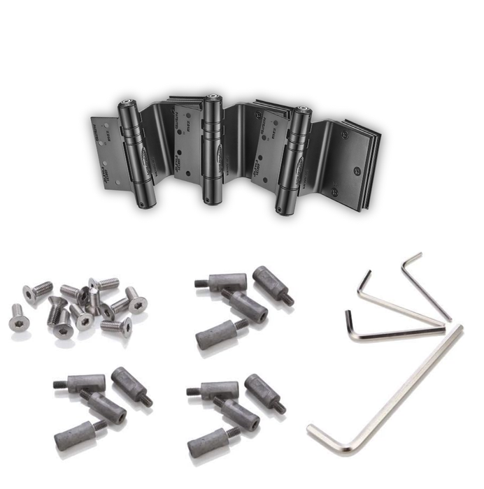 3pcs Commercial Glass Door Hinges Heavy Duty - Glass to Frame | SST304 | K51GM-D3