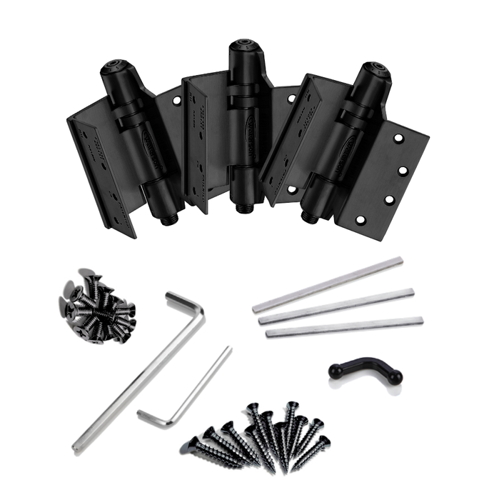 3pcs Adjustable Swing Clear Hinge | Mechanical | Fire Rated | 7ft | 260 lbs | 1 ¾”  Thick | SS304 | K51L-SWRH-450-A3