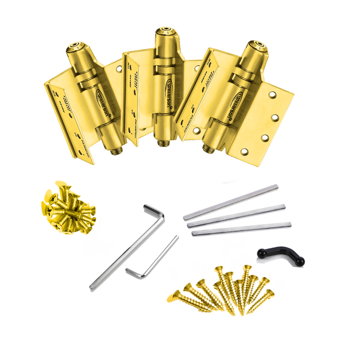 3pcs Adjustable Swing Clear Hinge | Mechanical | Fire Rated | 7ft | 260 lbs | 1 ¾”  Thick | SS304 | K51L-SWRH-450-A3