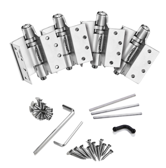 4pcs Swing Away Door Hinges | Mechanical | Fire Rated | 8ft | 330 lbs | 1 ¾” Thick | SS304| K51L-SWRH-450-A4