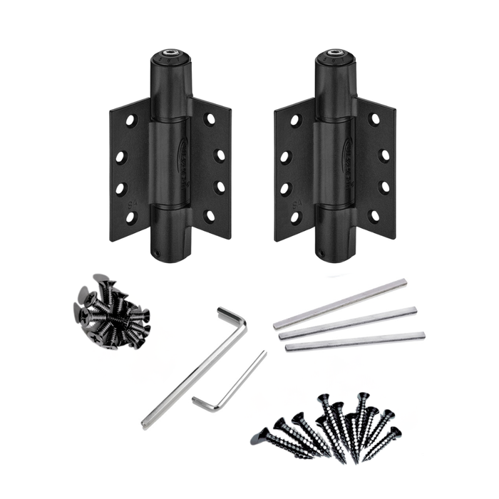 2pcs Cafe Door Hinges | Hydraulic | 4x4 | 6ft | 150 lbs | 1 ¾” Thick | SS304 | K51M-400-Residential-B2