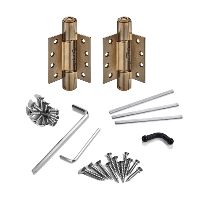 2pcs Interior Half Door Hinges | Hydraulic | 4.5x4.5 | 6ft | 150 lbs | 1 ¾” Thick | SS304 | K51M-450-B2