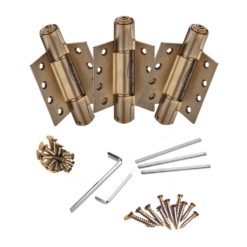 3pcs Adjustable Self Closing Hinges| Self Closing | 4x4 | 4.5x4.5 | 5x5 | 7ft | 260 lbs | 1 ¾” Thick | SS304 | K51M-400/450/500D-A3/C3