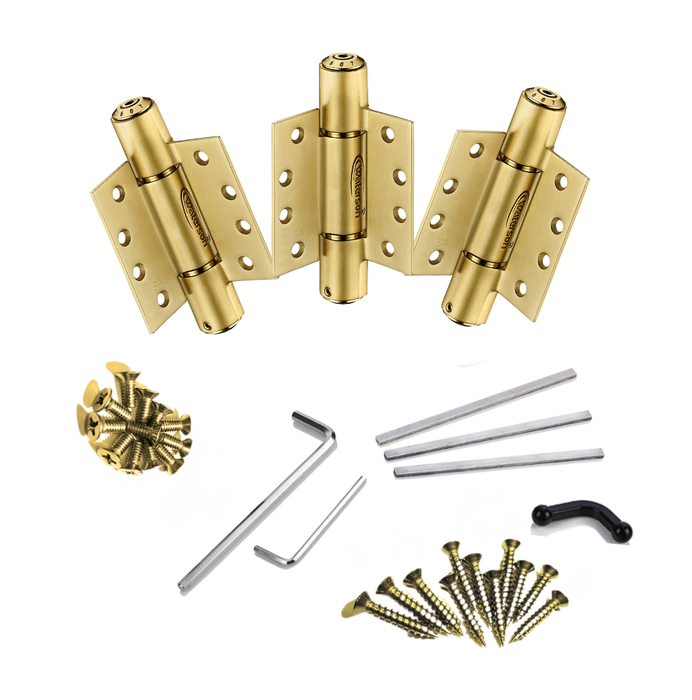 brushed gold door hinges