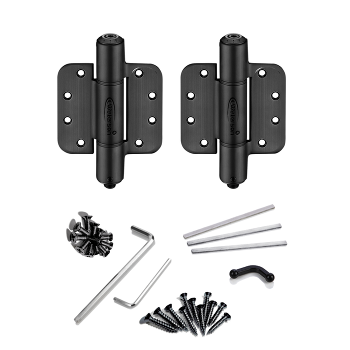 2pcs Hydraulic 5/8 Radius Door Hinge | Fire Rated | 4x4 | 6ft | 150 lbs | 1 3/8” - 1 3/4” Thick | SS304 | K51M-400-B2-58R