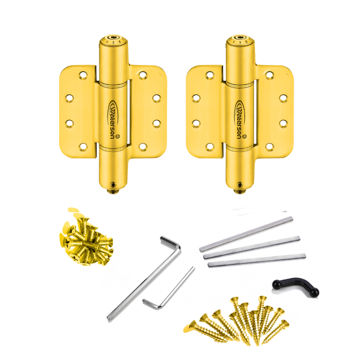 2pcs Hydraulic 5/8 Radius Door Hinge | Fire Rated | 4x4 | 6ft | 150 lbs | 1 3/8” - 1 3/4” Thick | SS304 | K51M-400-B2-58R