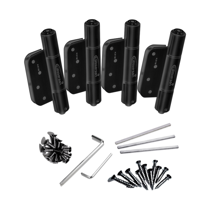 4pcs Hydraulic 5/8 Radius Hinges Soft Closing | Hold Open | 8ft | SS304 | K51M-400-D4-58R