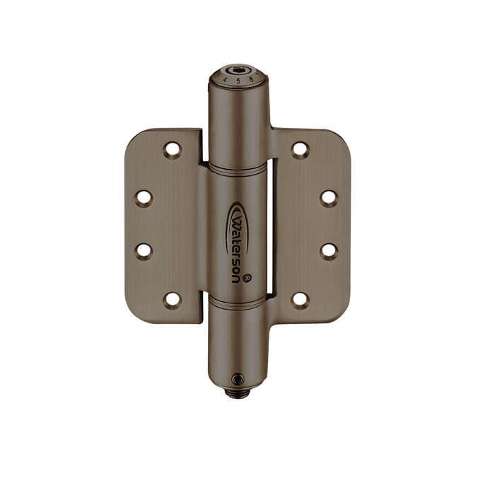 4pcs Hydraulic 5/8 Radius Hinges Soft Closing | Hold Open | 4x4 | 8ft | 260 lbs | 1 3/8” - 1 3/4” Thick | SS304 | K51M-400-D4-58R