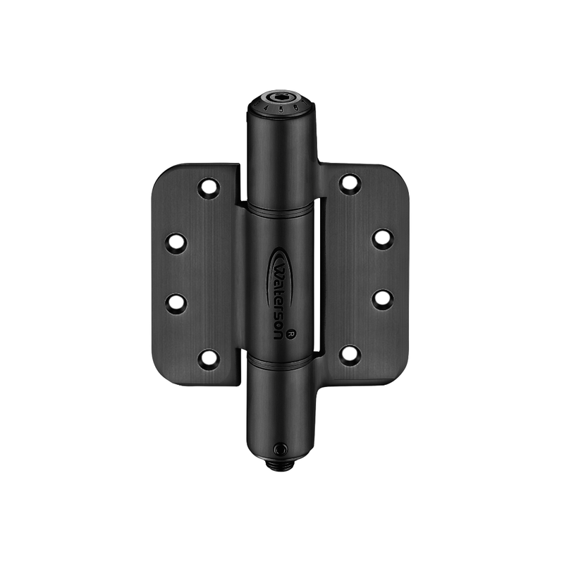 Waterson residential self closing fire rated door hinge 5/8 radius flat black