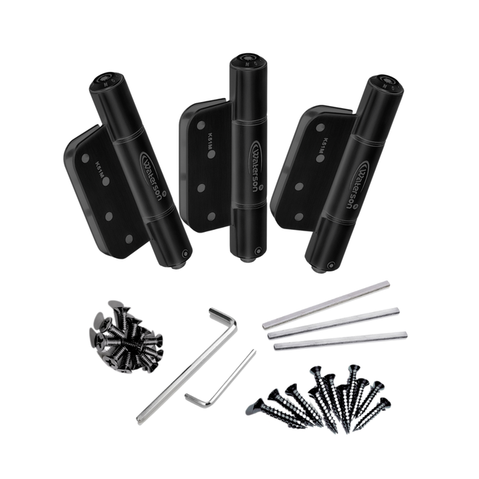 3pcs Hydraulic 4 Inch Spring Hinge 5/8 Radius | Hold Open | 7ft | SS304 | K51M-400-D3-58R