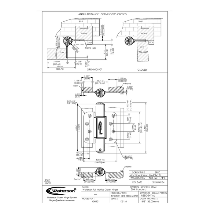 5/8 Radius Hinges