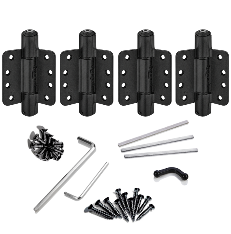 4pcs 1/4 Inch Radius Hinge Soft Closing | Fire Rated | 4x4 | 8ft | 330 lbs | 1 ⅜ or 1 ¾” Thick | SS304 | K51M-400-B4-14R