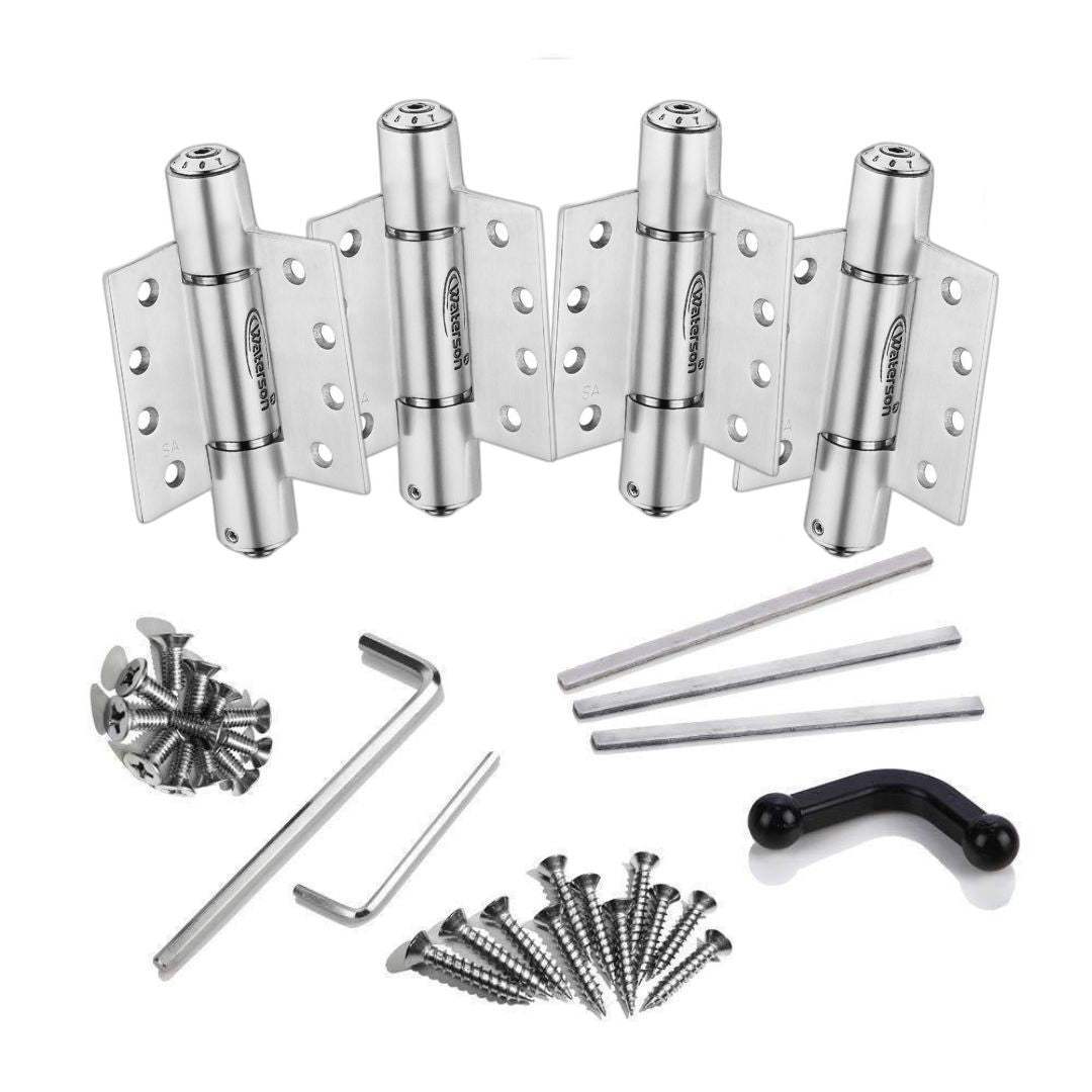4pcs Soft Close Bathroom Door Closer | Hydraulic | Hold Open | 4x4