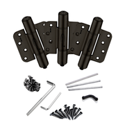 Waterson residential soft closing fire rated door hinge 5/8 radius flat black zigzag