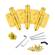 Waterson residential soft closing fire rated door hinge 5/8 radius satin brass zigzag
