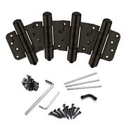 Waterson residential self closing hold open door hinge 5/8 radius flat black zigzag