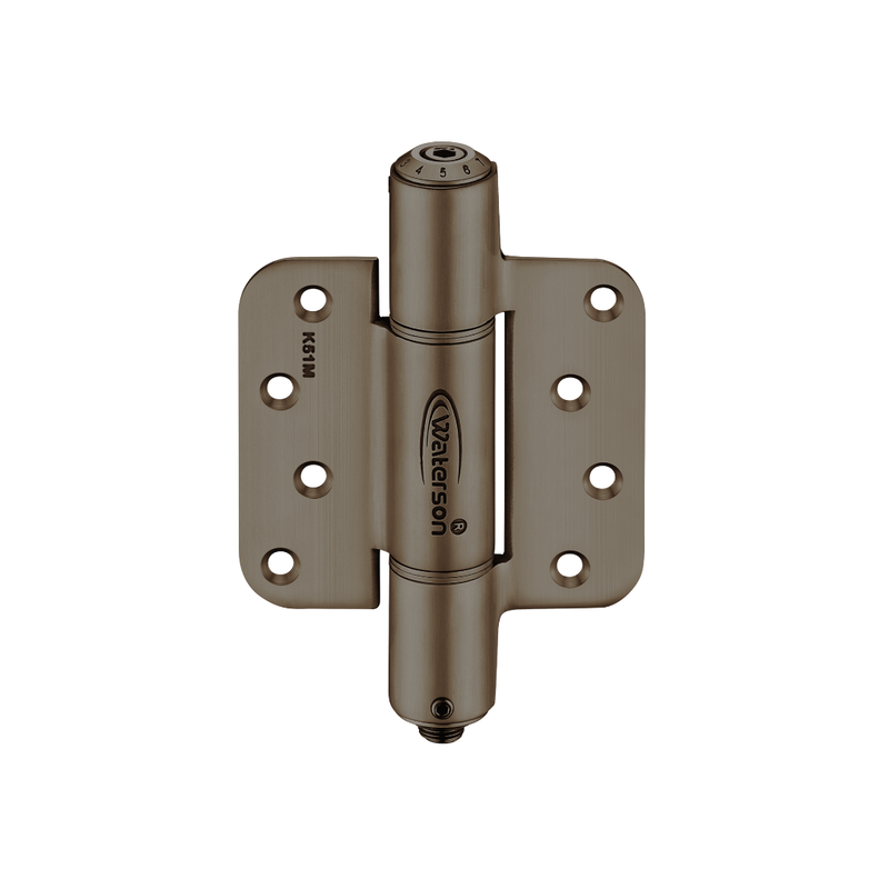 Waterson residential self closing fire rated door hinge 5/8 radius dark bronze zigzag