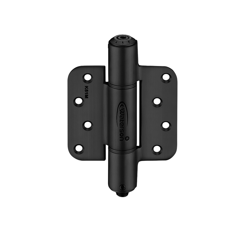 Waterson residential self closing fire rated door hinge 5/8 radius flat black