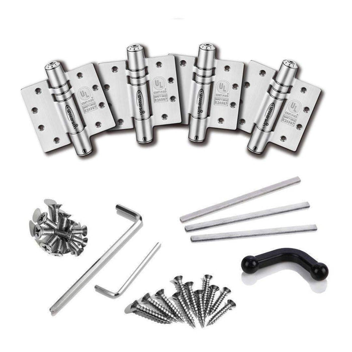 4pcs Soft Closing Door Closer for Arch Door | Hydraulic | Fire Rated | 8ft | 330 lbs | 1 ⅜” ~ 2 ¼″ Thick | SS304 | K51M-B4